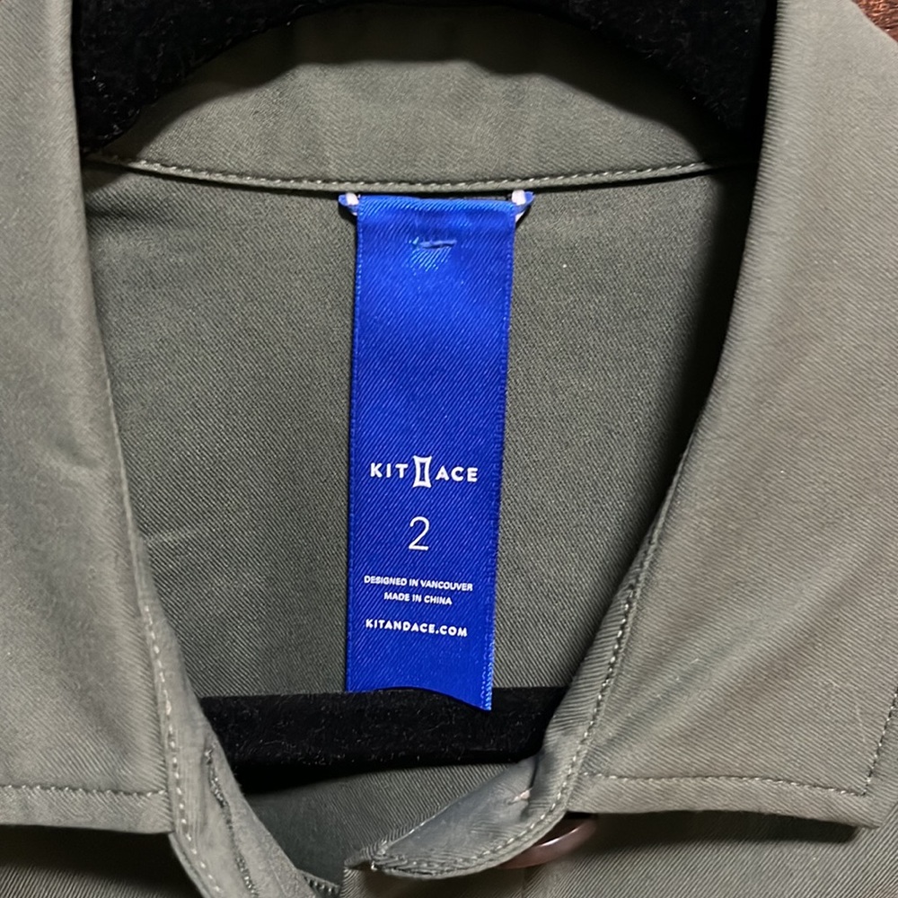 Kit & Ace navigator ride jacket in olive green twill - Picture 2 of 5